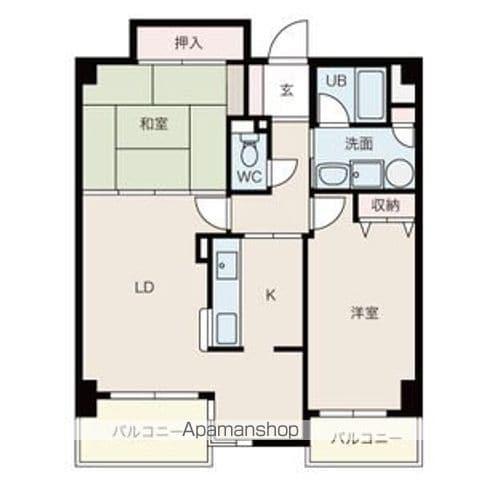 プレステージ2(2LDK/3階)の間取り写真