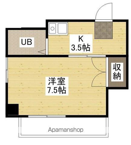 Sビル本川(1K/5階)の間取り写真