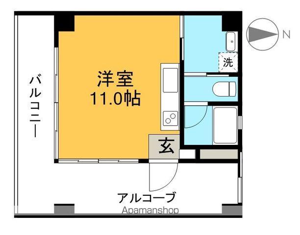 カーザ・デレ・モーレ(ワンルーム/4階)の間取り写真