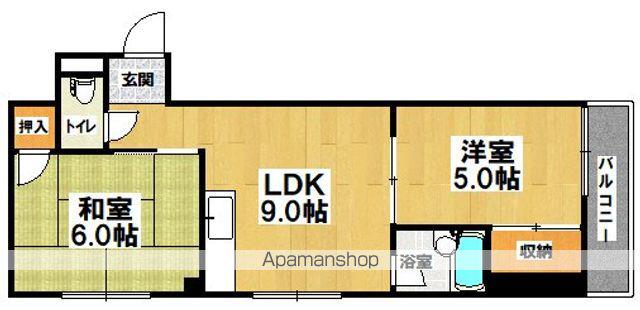 AKマンション(2LDK/1階)の間取り写真
