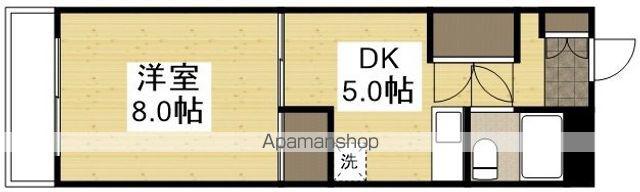 ORANGE医大北 東棟(1DK/2階)の間取り写真