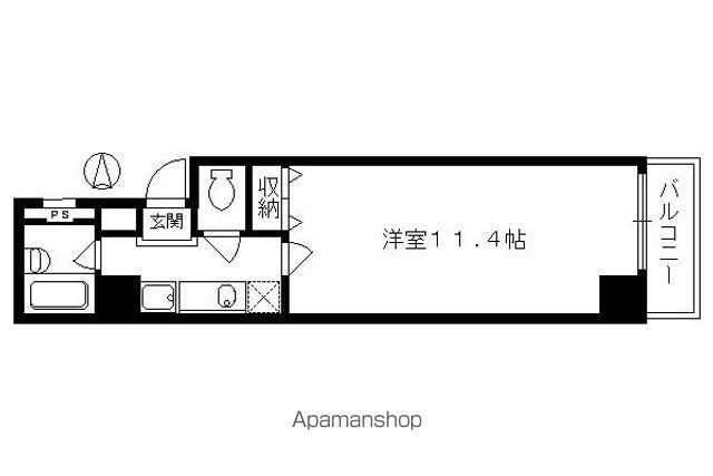 SAWARABIハイッテン(1K/6階)の間取り写真