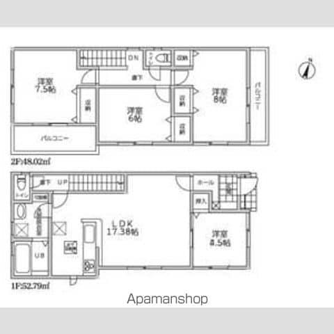 東武鉄道日光線 栗橋駅 徒歩14分 2階建 築3年(4LDK)の間取り写真