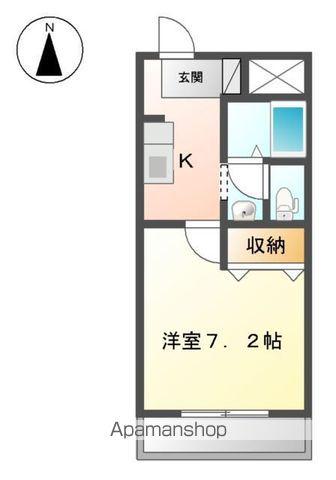 サンシャイン柳(1K/3階)の間取り写真