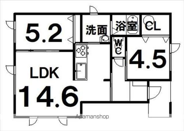 和田貸家(2LDK)の間取り写真