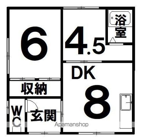 中井マンション(2DK/2階)の間取り写真