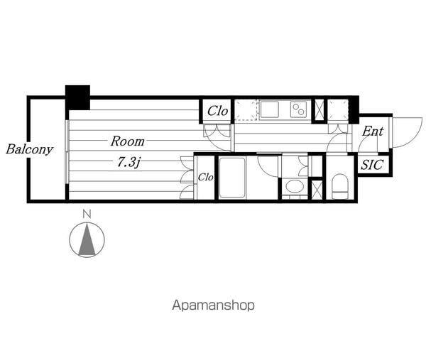 パークアクシス名駅南グランデ(1K/7階)の間取り写真