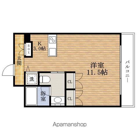 ARDENTOWER南堀江(1K/5階)の間取り写真