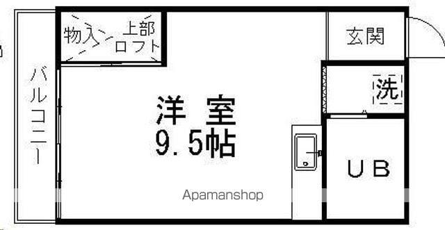 ピアピーク(ワンルーム/2階)の間取り写真