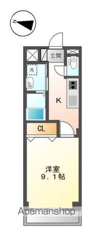 グレース(1K/3階)の間取り写真