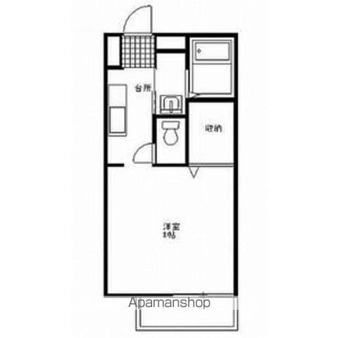 ハイツアルルA(1K/1階)の間取り写真