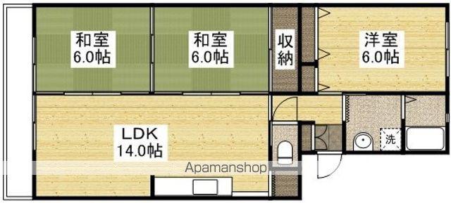 サバーヴ西坂(3LDK/3階)の間取り写真