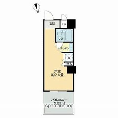 サンパーク今池(ワンルーム/4階)の間取り写真