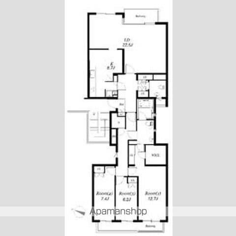 世田谷野毛レジデンス(3SLDK/3階)の間取り写真