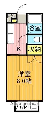 ヴィラ・イースト(1K/1階)の間取り写真