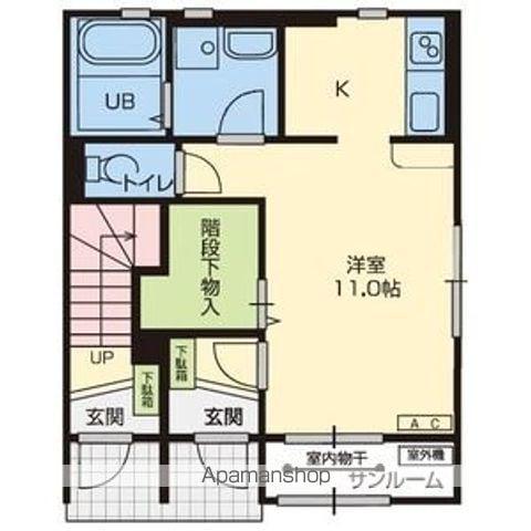 キルシェ(ワンルーム/1階)の間取り写真