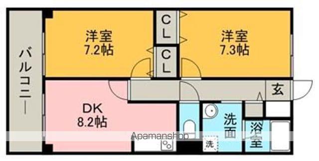 アブニール新宮Ⅱ(2DK/5階)の間取り写真