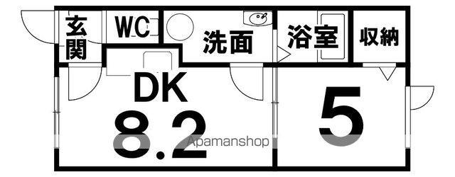 ロイヤルガーデン(1LDK/1階)の間取り写真