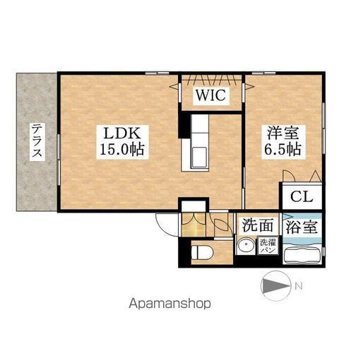 グリーンシード C棟(1LDK/1階)の間取り写真