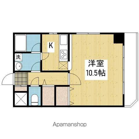 ベルメゾンスエヒロ(1K/4階)の間取り写真