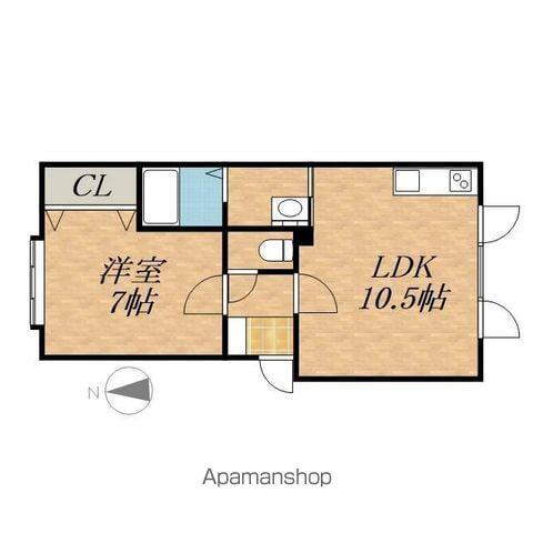 エーコーエピオンⅡ(1LDK/2階)の間取り写真