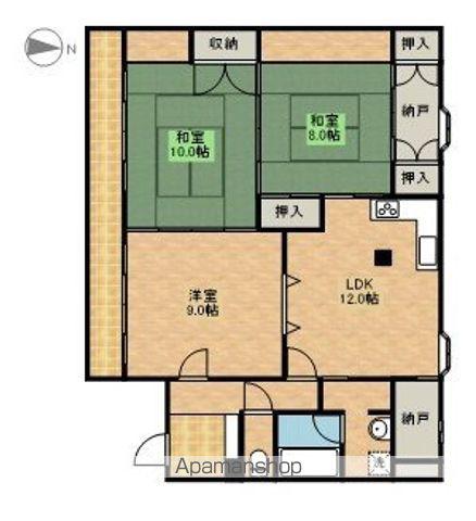 メゾンベルシャンブル(3LDK/3階)の間取り写真