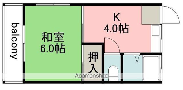 第1ハイツ太田(1K/1階)の間取り写真