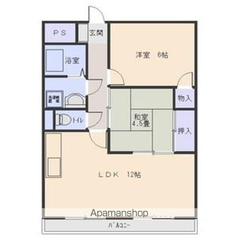 ファミール八代(2LDK/1階)の間取り写真