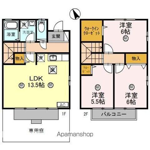 アメニティーコート(3LDK)の間取り写真