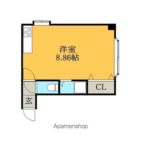 ビッグバーンズマンション東札幌Ⅱ(ワンルーム/4階)の間取り写真