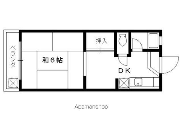 コーポ鳳瑞(1DK/2階)の間取り写真