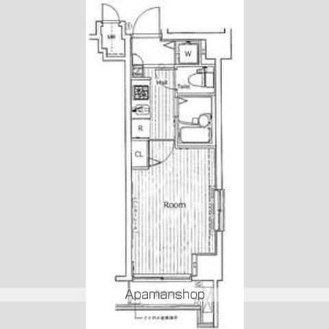 ガラ・ステージ大崎(1K/2階)の間取り写真