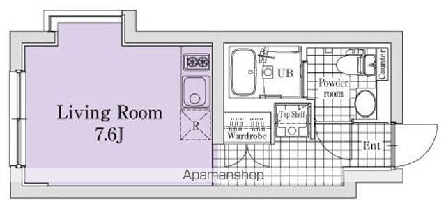 オーキッドレジデンスYOYOGI ウエスト(ワンルーム/3階)の間取り写真