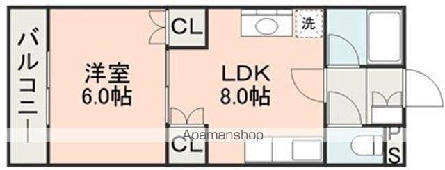 セジュール下南部(1LDK/1階)の間取り写真