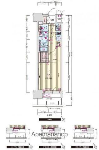 プレサンスジェネ鶴舞(1K/2階)の間取り写真