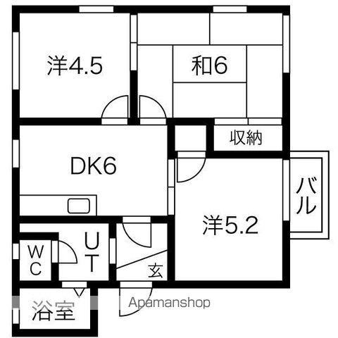サンコーポ NO.8(3DK/2階)の間取り写真