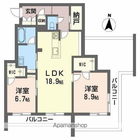 ベレオ南佐古 BELS認証(2LDK/2階)の間取り写真