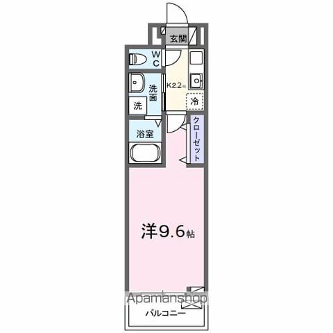 ルーベル桜井(1K/3階)の間取り写真