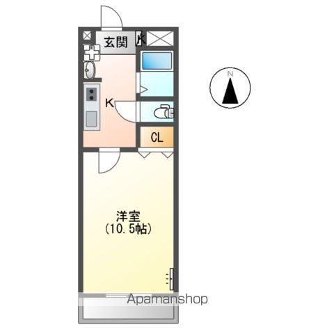 インプレス錦(1K/2階)の間取り写真