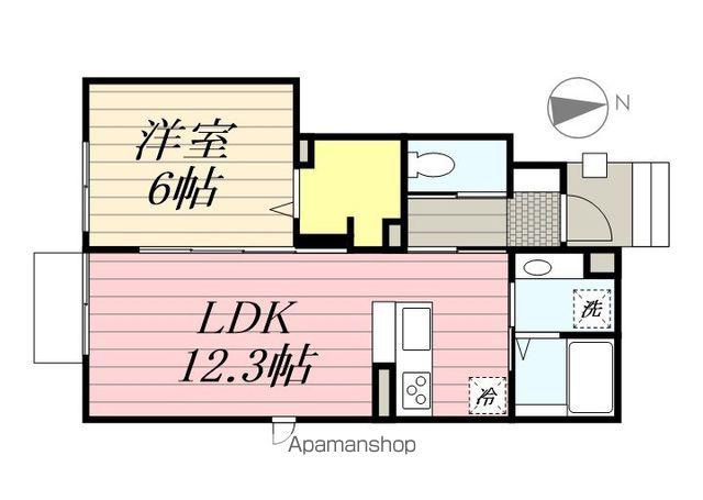 ヴィラセレビィⅡ棟(1LDK/1階)の間取り写真