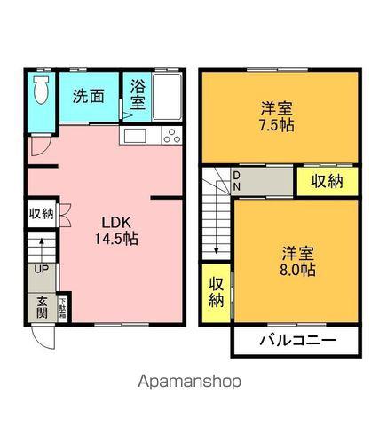 ノースアイランド(2LDK)の間取り写真