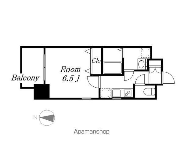 エステムコート名古屋黒川シャルマン(1K/8階)の間取り写真