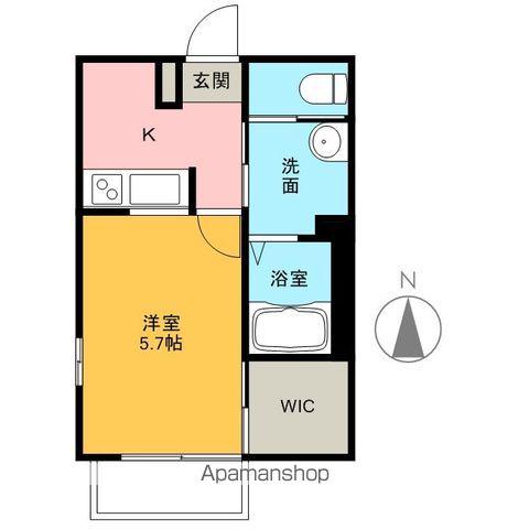 シャーメゾン・ウメツ(1K/1階)の間取り写真