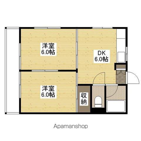 樹マンション(2DK/2階)の間取り写真