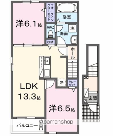 ベル オーブ Ⅱ(2LDK/2階)の間取り写真