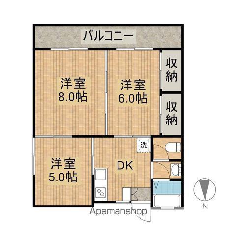大野マンション(3DK/2階)の間取り写真