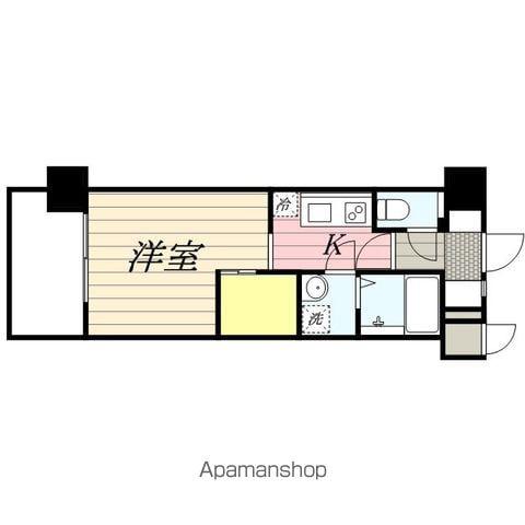 エンクレスト博多駅南Ⅲ(ワンルーム/10階)の間取り写真