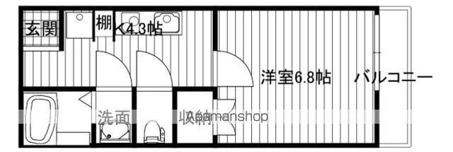 DOMANI INOKUCHI(1K/1階)の間取り写真