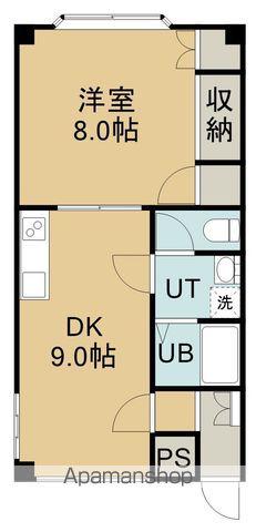 ロイヤルガーデンA(1DK/2階)の間取り写真