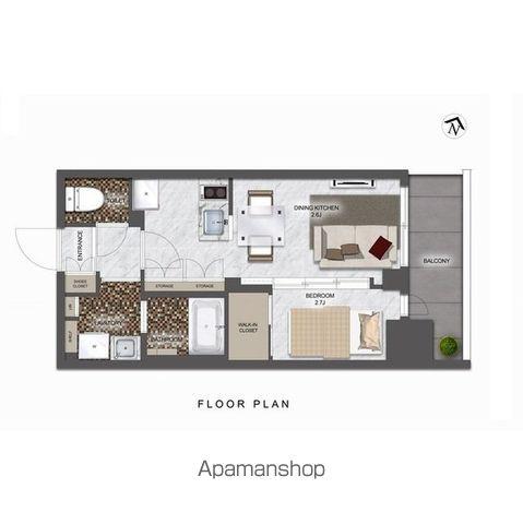 シーズンフラッツ東十条(1DK/8階)の間取り写真